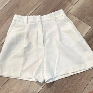 Zara High Waisted Pleated Shorts Sz Small